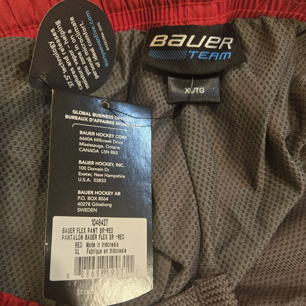 Bauer Red Rink Pants With Tags - Picture 6 of 6